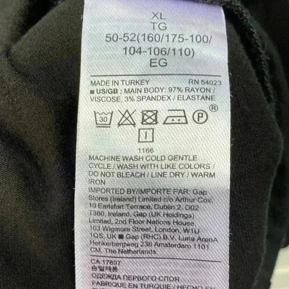 Banana Republic Black Keyhole Long sleeve Top Size XL - Picture 7 of 8